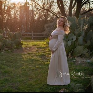 Ivory Maxi Dress Size Large —Maternity